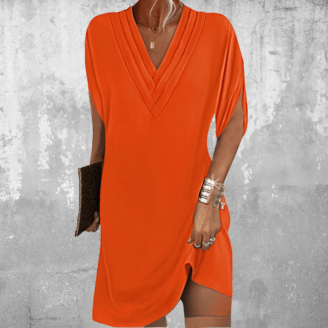 Drune | Bauchbedeckung V-Hals Kleid