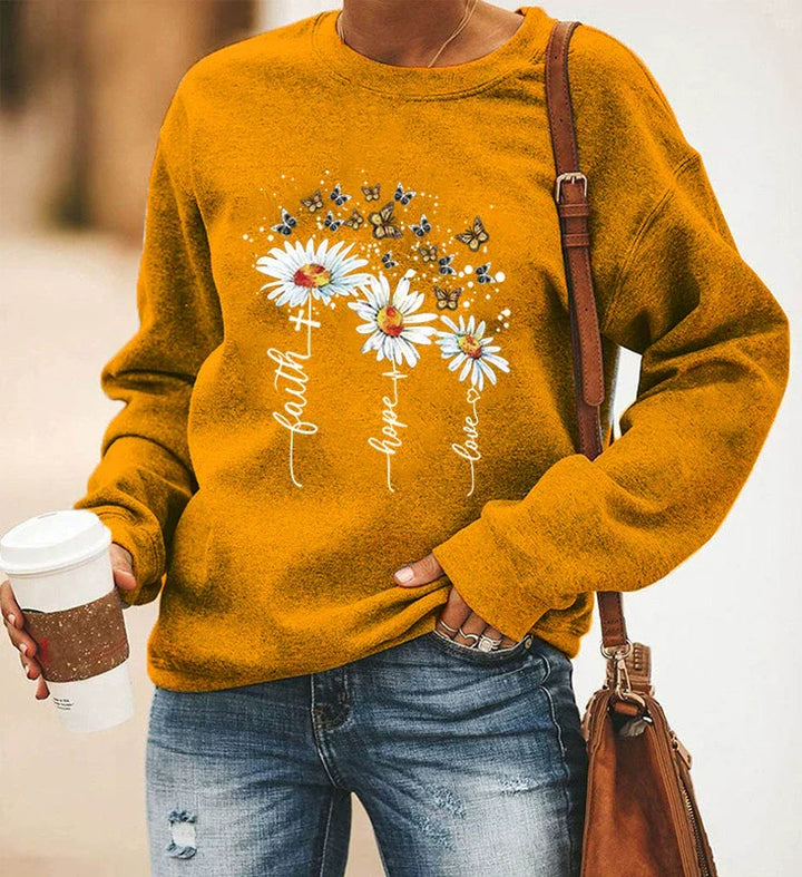 Drune | Sweatshirt - Entspanntes Fit - Baumwollmischung - Rundhalsausschnitt Langarm mit Druck