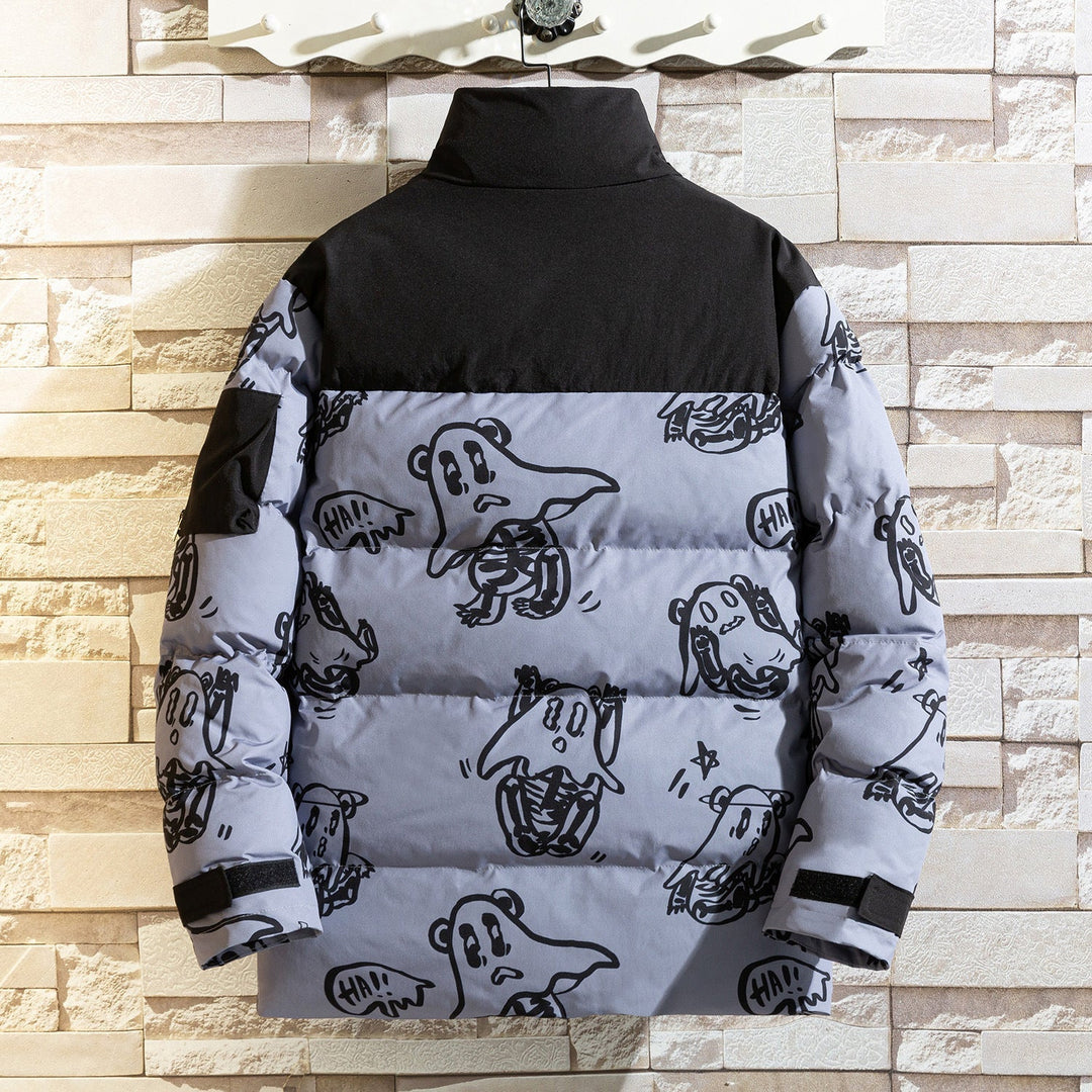 Drune | Bedruckte wattierte Jacke