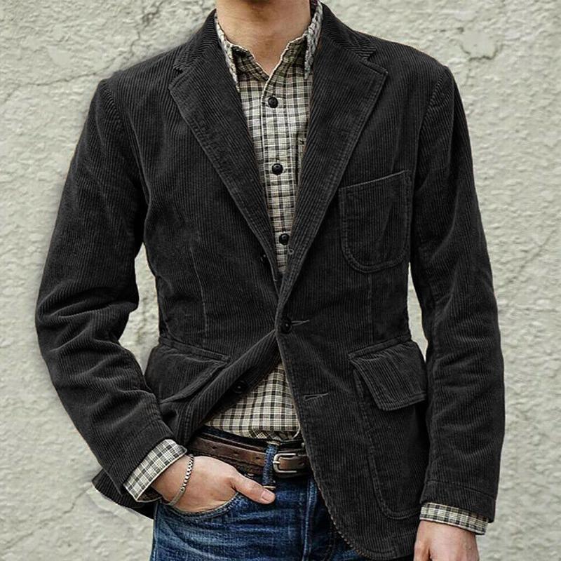 Herren Cordblazer mit modernen Details und praktischen Taschen Drune