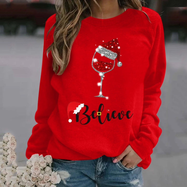Drune | Sweatshirt - Lockere Passform - Baumwollmischung - Rundhalsausschnitt - Festlicher Grafikdruck