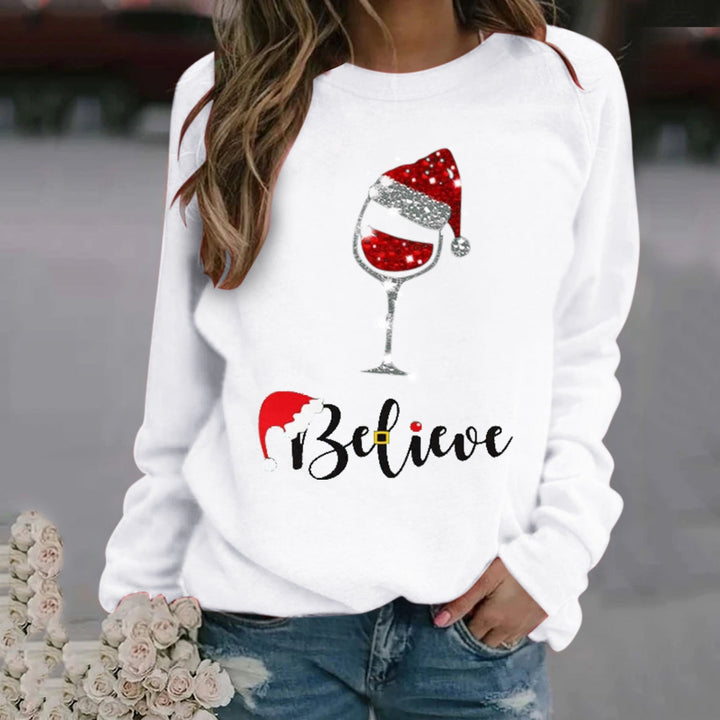 Drune | Sweatshirt - Lockere Passform - Baumwollmischung - Rundhalsausschnitt - Festlicher Grafikdruck