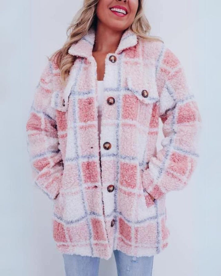 Drune | Polar Fleece Plaid Jacke