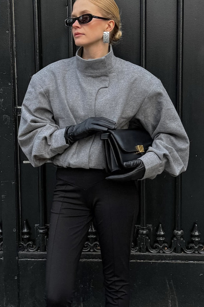 Drune | Graue Wolljacke