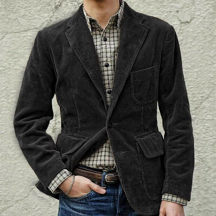 Herren Cordblazer mit modernen Details und praktischen Taschen Drune