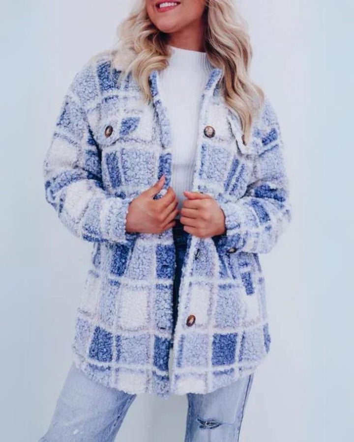 Drune | Polar Fleece Plaid Jacke