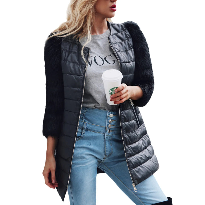 Drune | Synthetische PU-Winterjacke für Damen