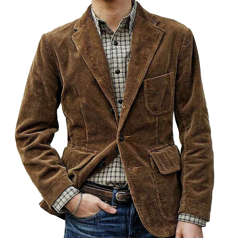 Herren Cordblazer mit modernen Details und praktischen Taschen Drune