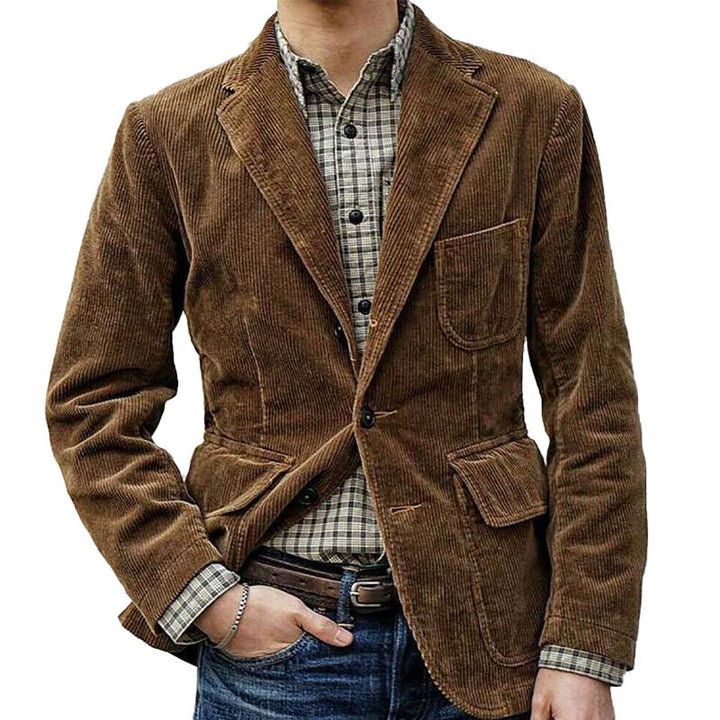 Herren Cordblazer mit modernen Details und praktischen Taschen Drune