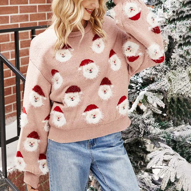 Drune | Modischer Weihnachtsstrickpullover für Damen