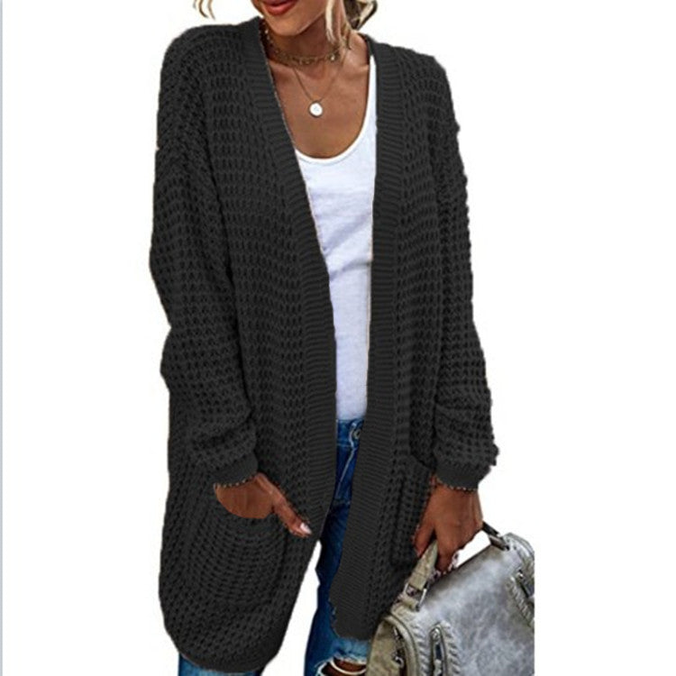 Damen Grobstrickjacke mit tiefen Taschen und lässigem Schnitt Drune