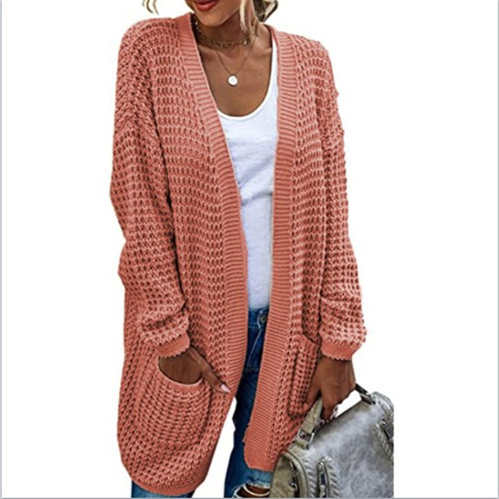Damen Grobstrickjacke mit tiefen Taschen und lässigem Schnitt Drune