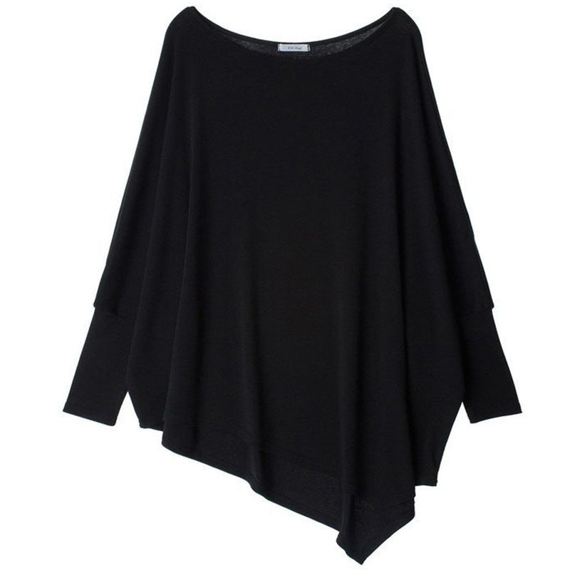 Damen Oversized Oberteil mit asymmetrischem Saum und lässigem Schnitt Drune