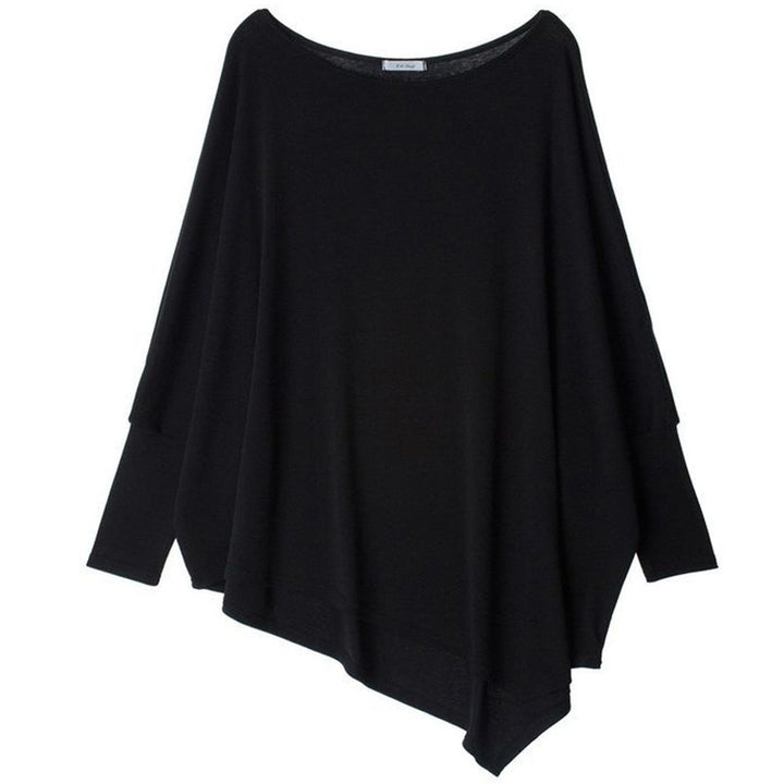 Damen Oversized Oberteil mit asymmetrischem Saum und lässigem Schnitt Drune