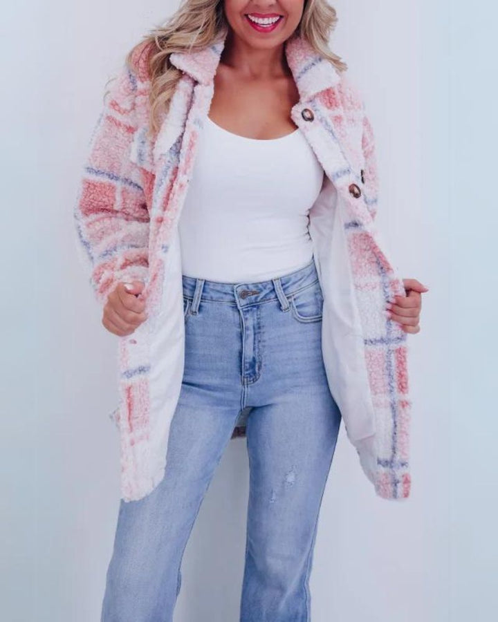 Drune | Polar Fleece Plaid Jacke