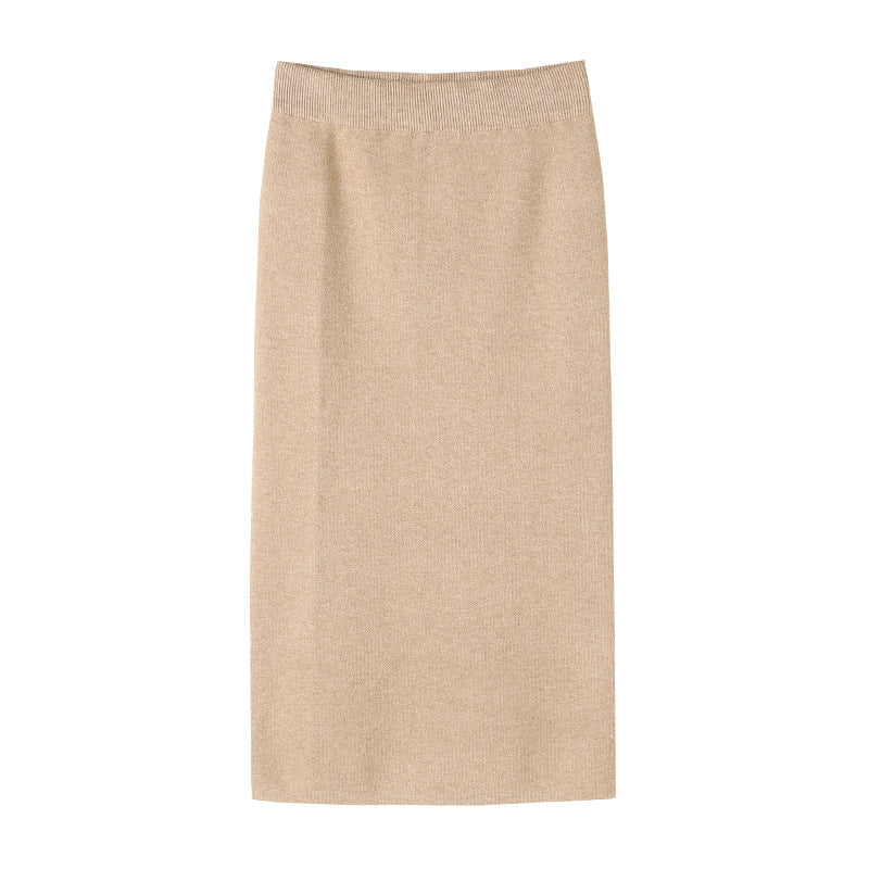Damen Elegante und figurbetonte StrickMidi-Rock Drune