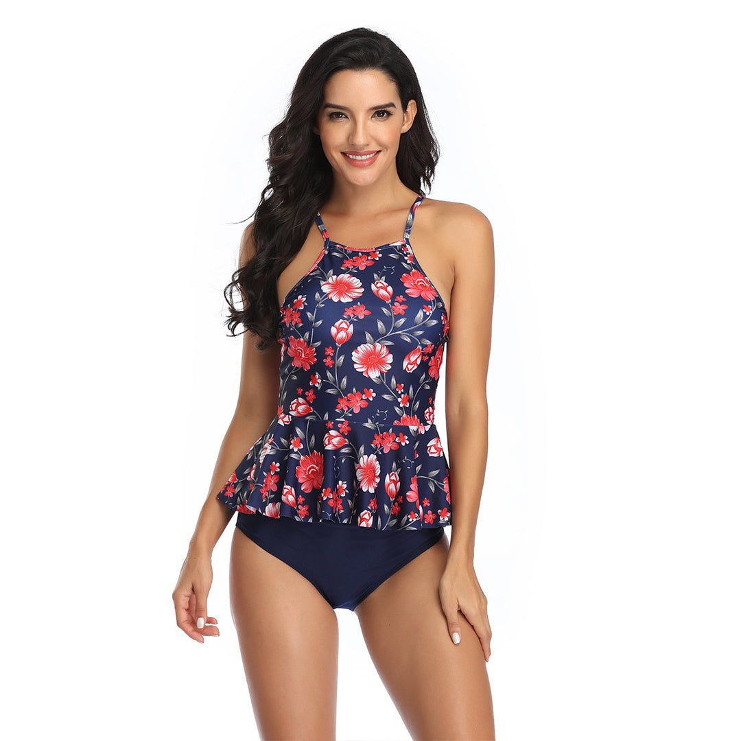 Damen Tankini-Set mit leicht ausgestelltem Oberteil und bequemen Höschen Drune