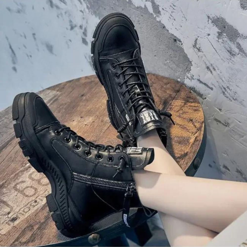 Drune - Elegante High-Top-Sneakerstiefel mit Reißverschluss