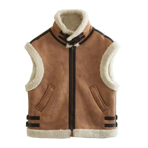 Drune | Ärmellose Wildlederweste im Vintage-Stil