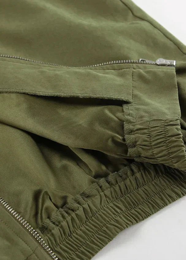 Drune | Edge - Kontrast Reißverschlussjacke und weit geschnittene Hose Set