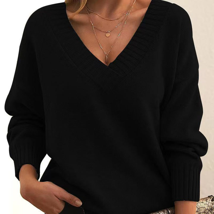 Drune | Lässiger V-Ausschnitt Pullover für Frauen