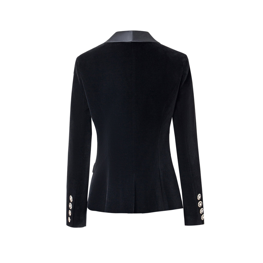 Damen Blazerjacke mit glänzenden Akzenten und strukturiertem Schnitt Drune