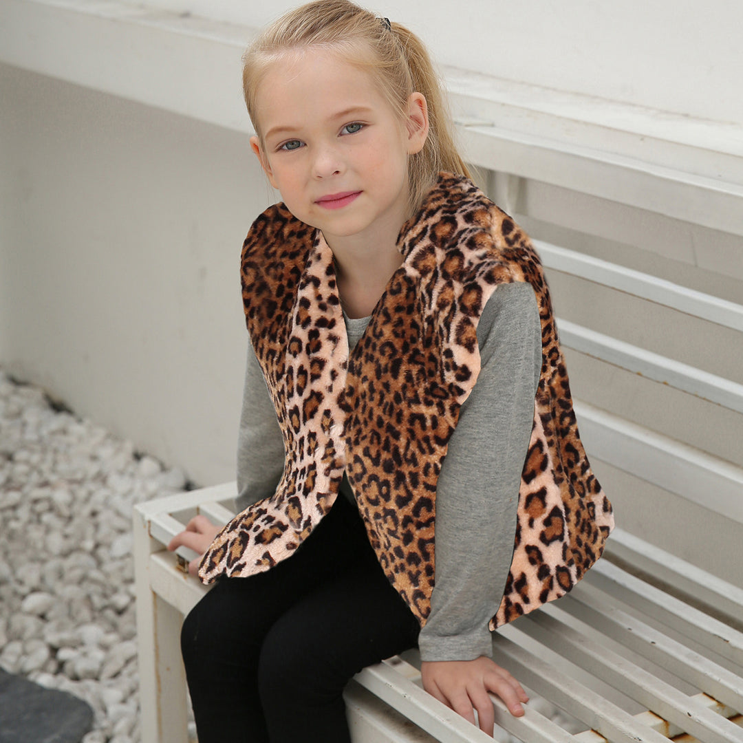 Damen Modischer Leopardenfell-Weste Drune