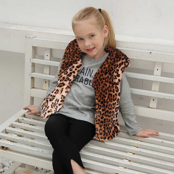 Damen Modischer Leopardenfell-Weste Drune
