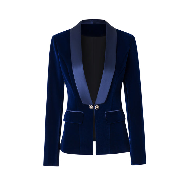 Damen Blazerjacke mit glänzenden Akzenten und strukturiertem Schnitt Drune