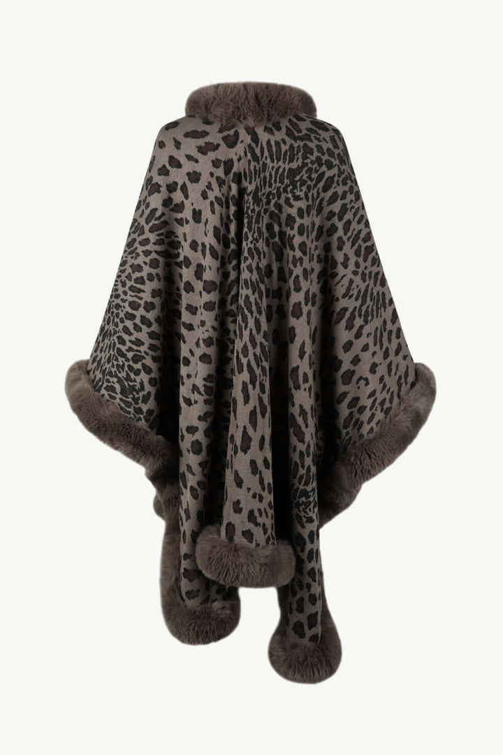 Drune | Leopardenmuster Offenes Poncho