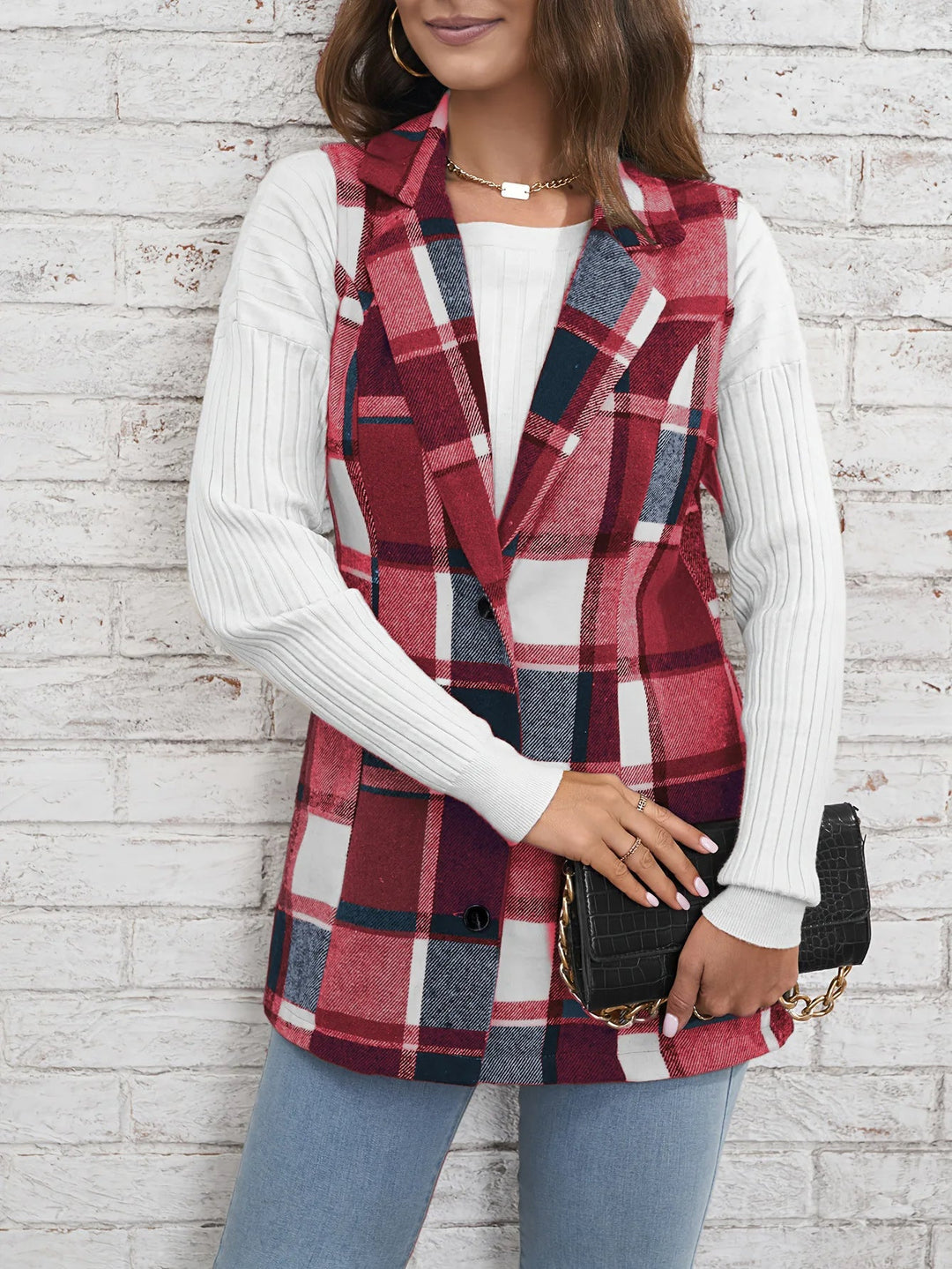 Drune | Wolle Plaid Weste
