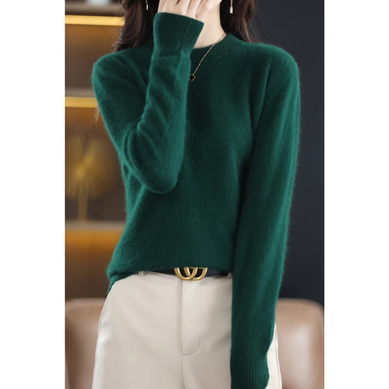 Drune | Kaschmir Pullover Damen Luxuriöser Rundhalsausschnitt, Weich & Modisch