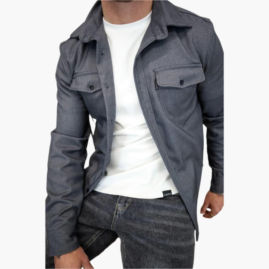 Drune | Overshirt Jacke - Modernes Button-Through Hemdjacke für Freizeit und Business