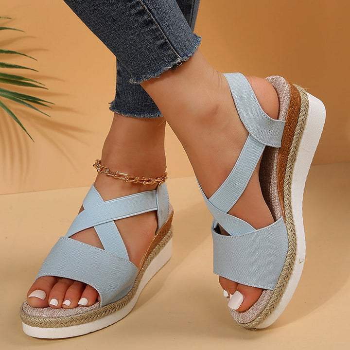 Drune | Keilsandalen Mit Kreuzriemen Für Damen