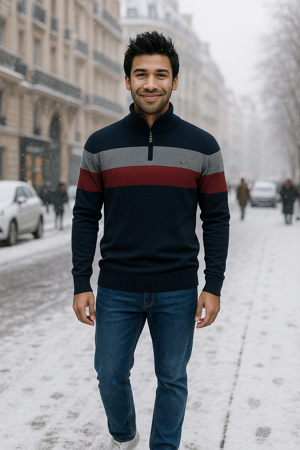 Drune | Warmer Strickpullover mit Reißverschluss für den Winter