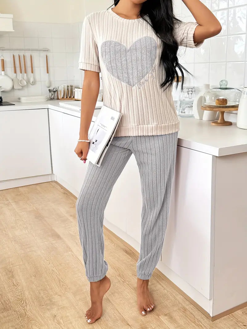 Drune | Gerippte Loungewear-Set