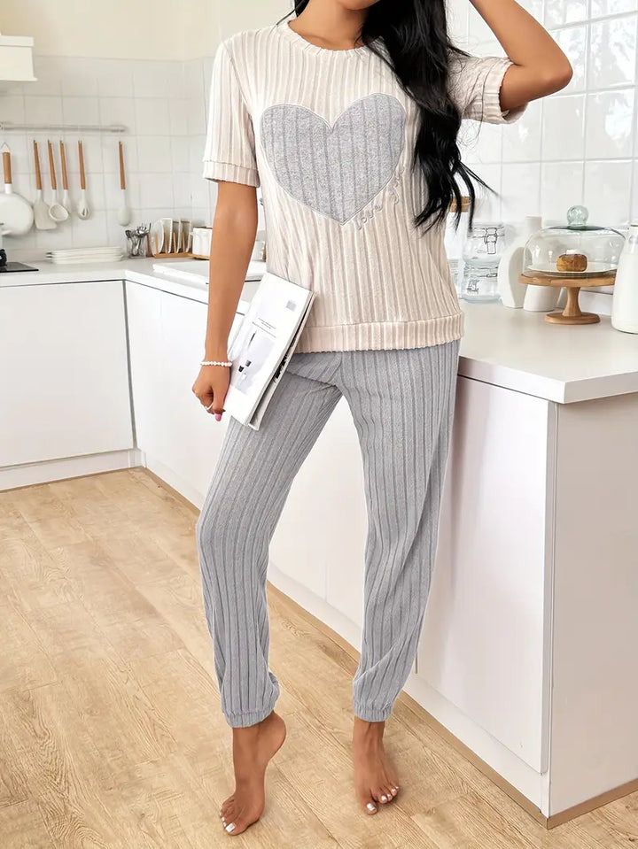 Drune | Gerippte Loungewear-Set