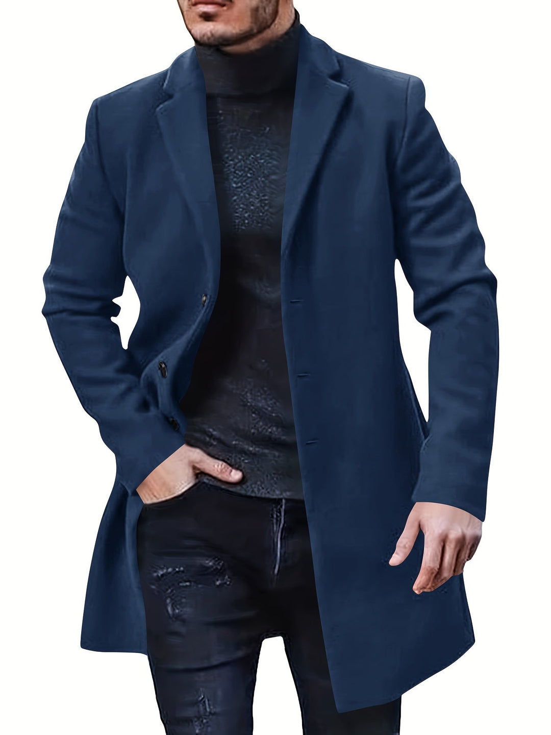 Drune | Mittellanger Knopf-Runter Trenchcoat Für Herren - Perfekt für Drune | Days