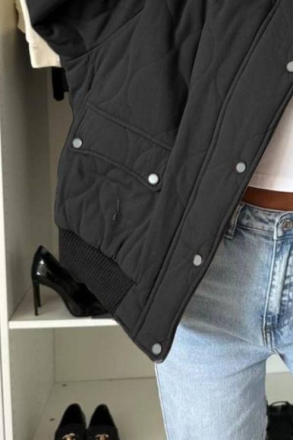 Drune | Kragen Snap Down Langarmjacke
