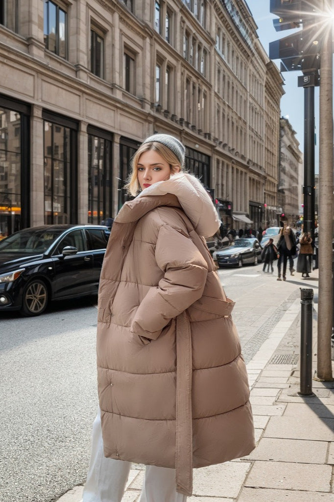Drune | Mittellange Kapuzen-Pufferjacke