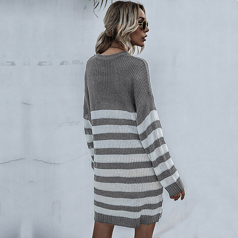 Damen Strickkleid mit lässigem Oversized-Schnitt Drune