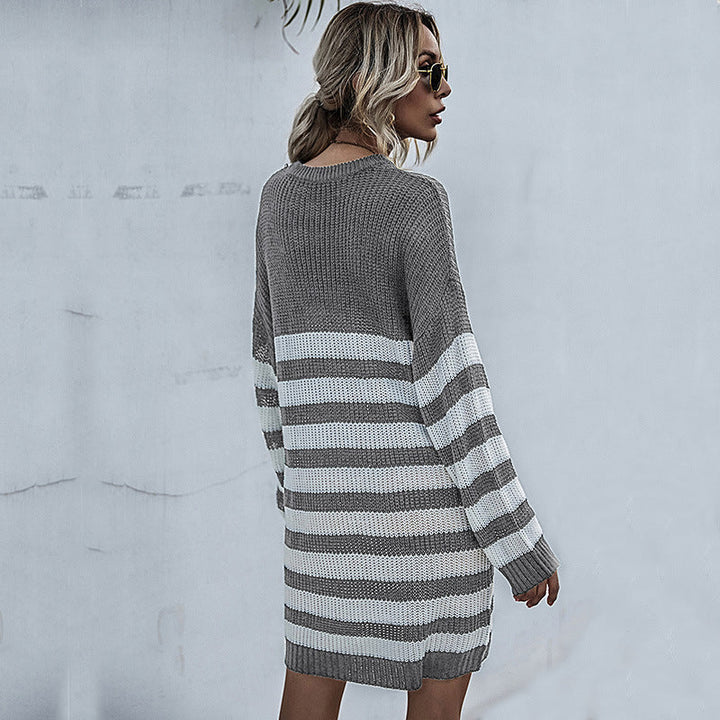Damen Strickkleid mit lässigem Oversized-Schnitt Drune
