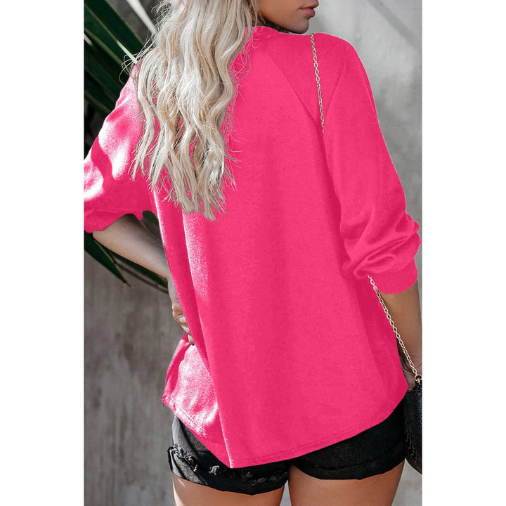 Damen Off-Shoulder Sweatshirt mit motivierendem Druck Drune