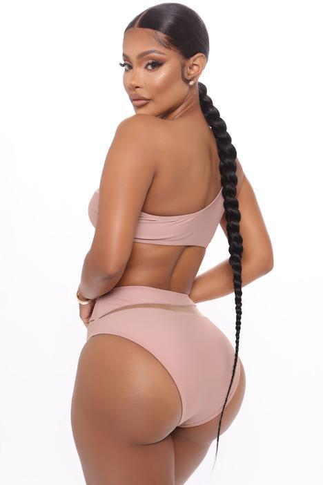 Damen Hochgeschnittener Bikini mit transparenten Einsätzen Drune