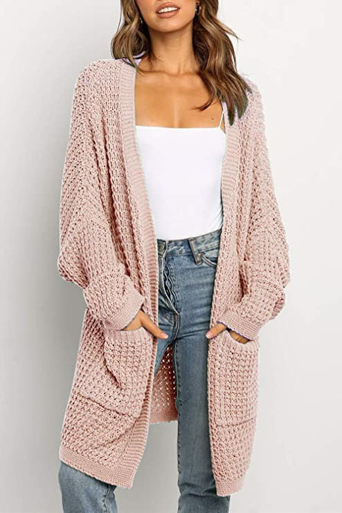 Damen Grobstrick-Cardigan mit praktischen Taschen und lockerer Passform Drune