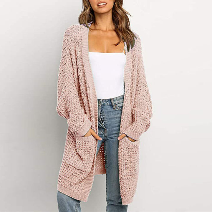 Damen Großer Strickcardigan mit weitem Schnitt und tiefen Taschen Drune