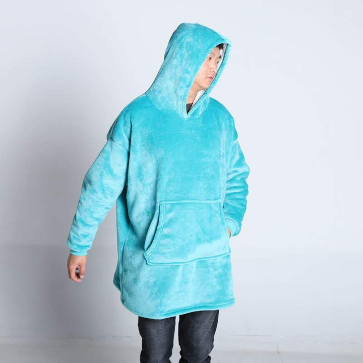 Damen Großer Kapuzenpullover mit kuscheligem Fleece und praktischen Taschen Drune