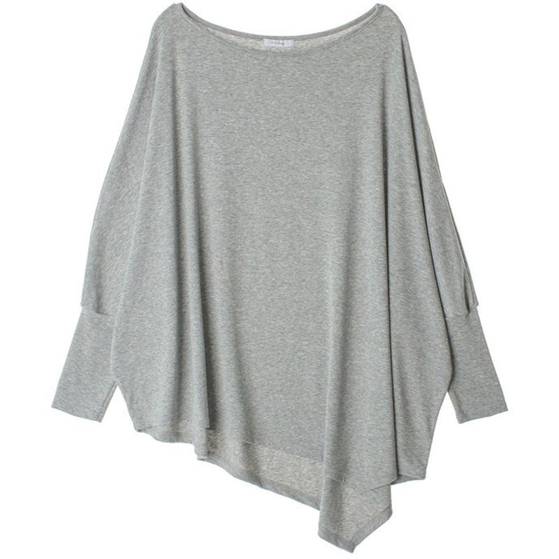 Damen Oversized Oberteil mit asymmetrischem Saum und lässigem Schnitt Drune