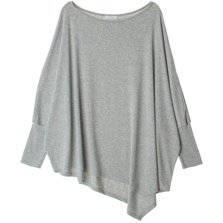 Damen Oversized Oberteil mit asymmetrischem Saum und lässigem Schnitt Drune