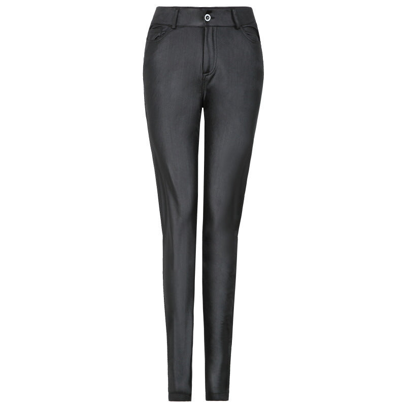 Damen Hochwertige Kunstlederhose Drune